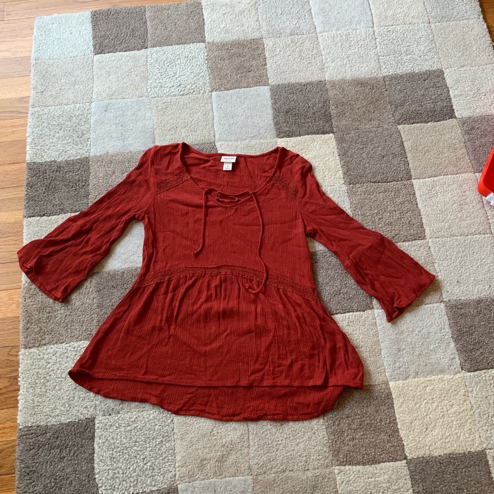 Long sleeve shirt , cranberry/dark rust